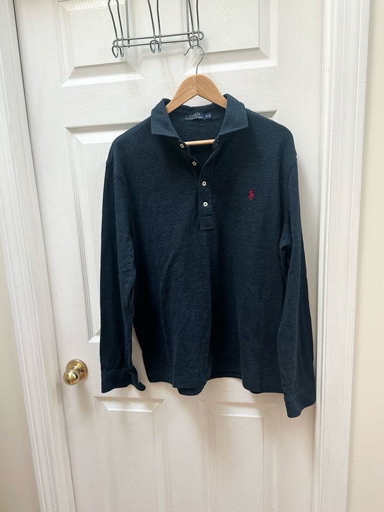 Polo Ralph Lauren Other - Polo Ralph Lauren navy blue Long Sleeve Polo Red logo xl